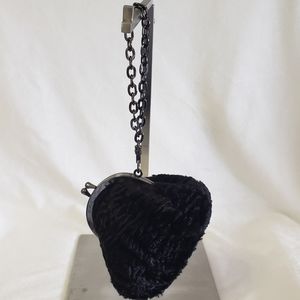 Nine West faux fur coin pouch